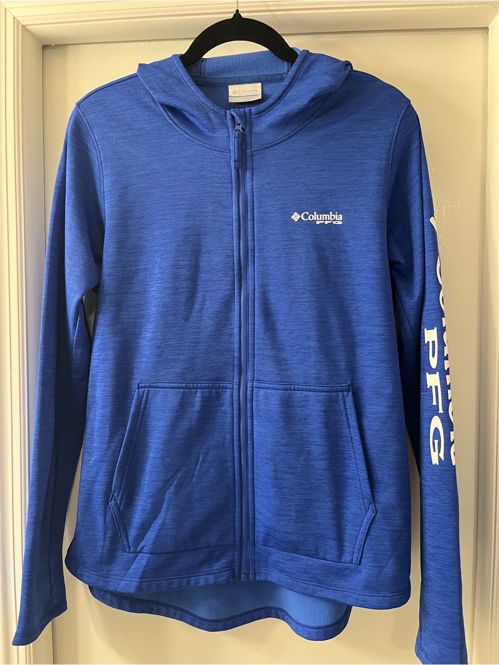 Columbia Blue Full-Zip Hooded Jacket